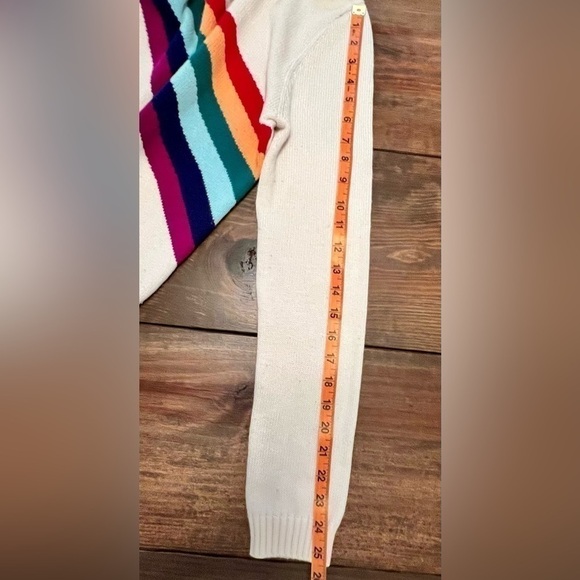 Sweater, cream & rainbow, unk size - Picture 7 of 7